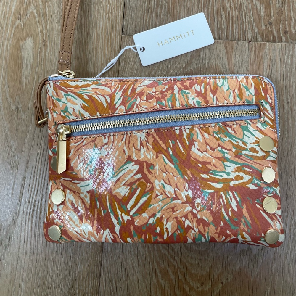 NWT Hammitt Nash Small Garden Party Pink wristlet crossbody bag